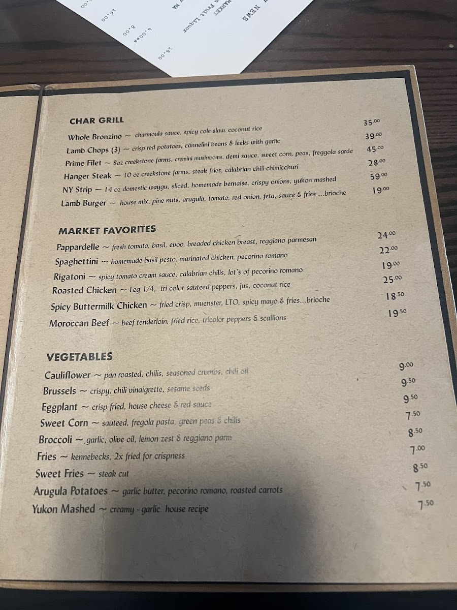 Market North End Menu - Image 4