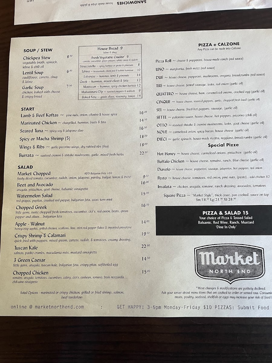 Market North End Menu - Image 6